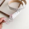 Sweet Y2k Jeans Belt Rhinestone Women's Waist Belt Casual Butterfly Buckle Waist Belt  Female
