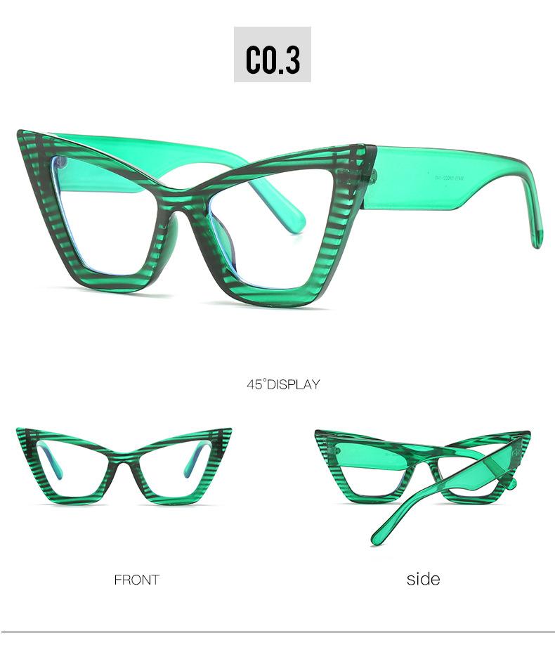 Fashion Oversized Cat Eye Clear Green Reading Glasses Women Vintage Designer Blue Light Blocking Female Eyeglasses