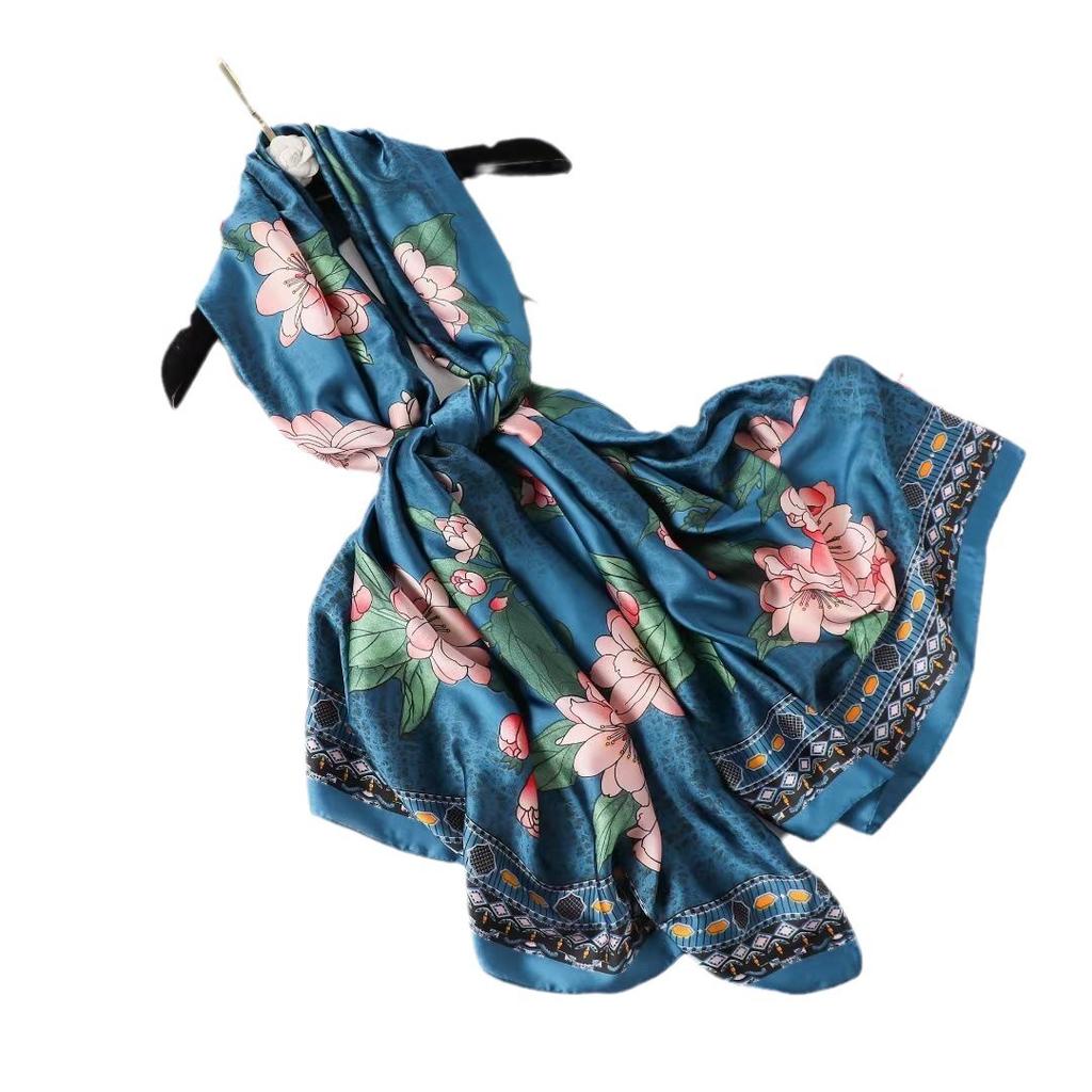 Hangzhou Silk Silk Scarf Autumn and Winter Shawl Two-purpose Thin Style Versatile Fashion New High-end High-end Exterior Matching
