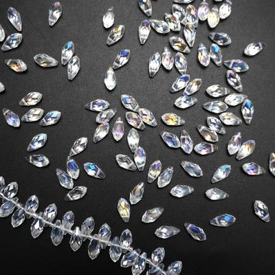 Approximately 200 Glass Clear Threading Drop 6 X 12 Accessory Craft DIY Use Beads, Beads, Beads, Shape, Mm, Materials, Supplies,