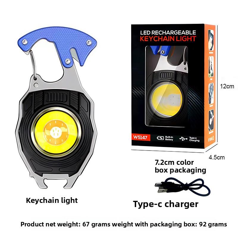 Keychain Work Light Multi-function Charging Portable Camping Auto Repair Led Strong Light Mini Camping Light
