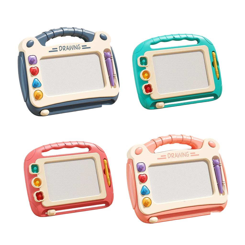 Children Magnetic Drawing and Writing Board Toy with Stamper & Pen Interactive Educational Learning Toy for Preschoolers