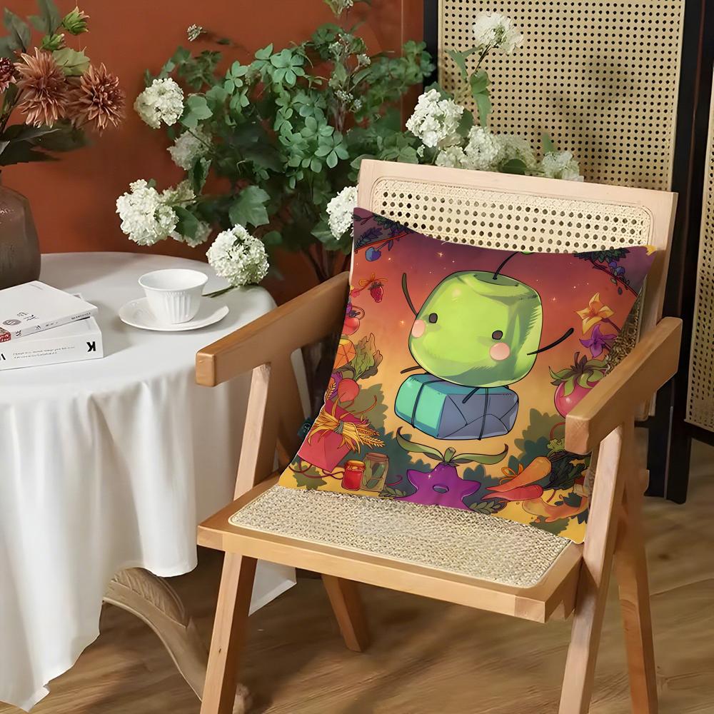 

Game SStardew Valley Cushion Cover Silky Short Plush Invisible Zipper Dustproof Sofa Pillow Case for Home Decor 30x30cm