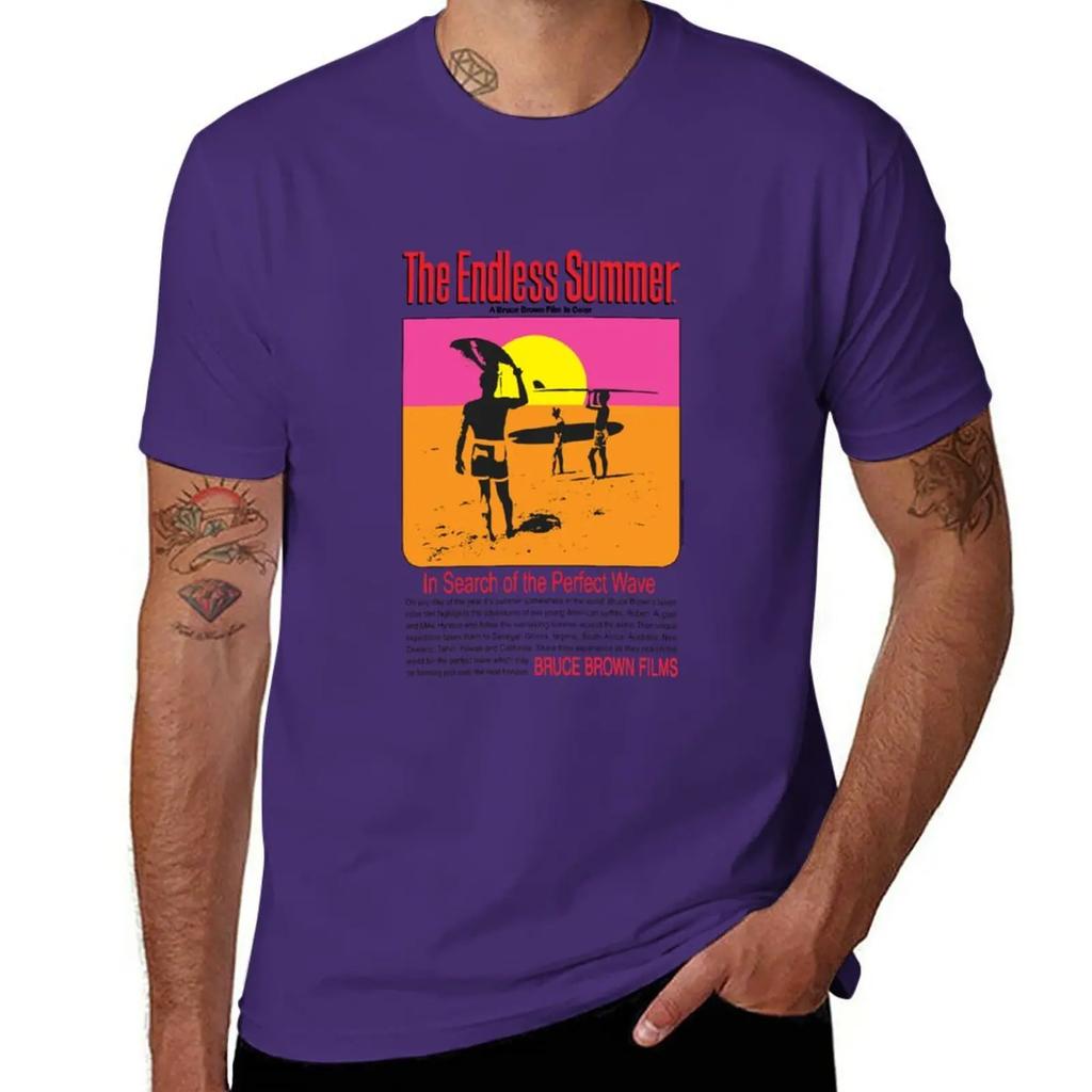 The Endless Summer Original Movie Poster T-Shirt Tees Vintage Clothes Boys Whites Customizeds T-shirt Men