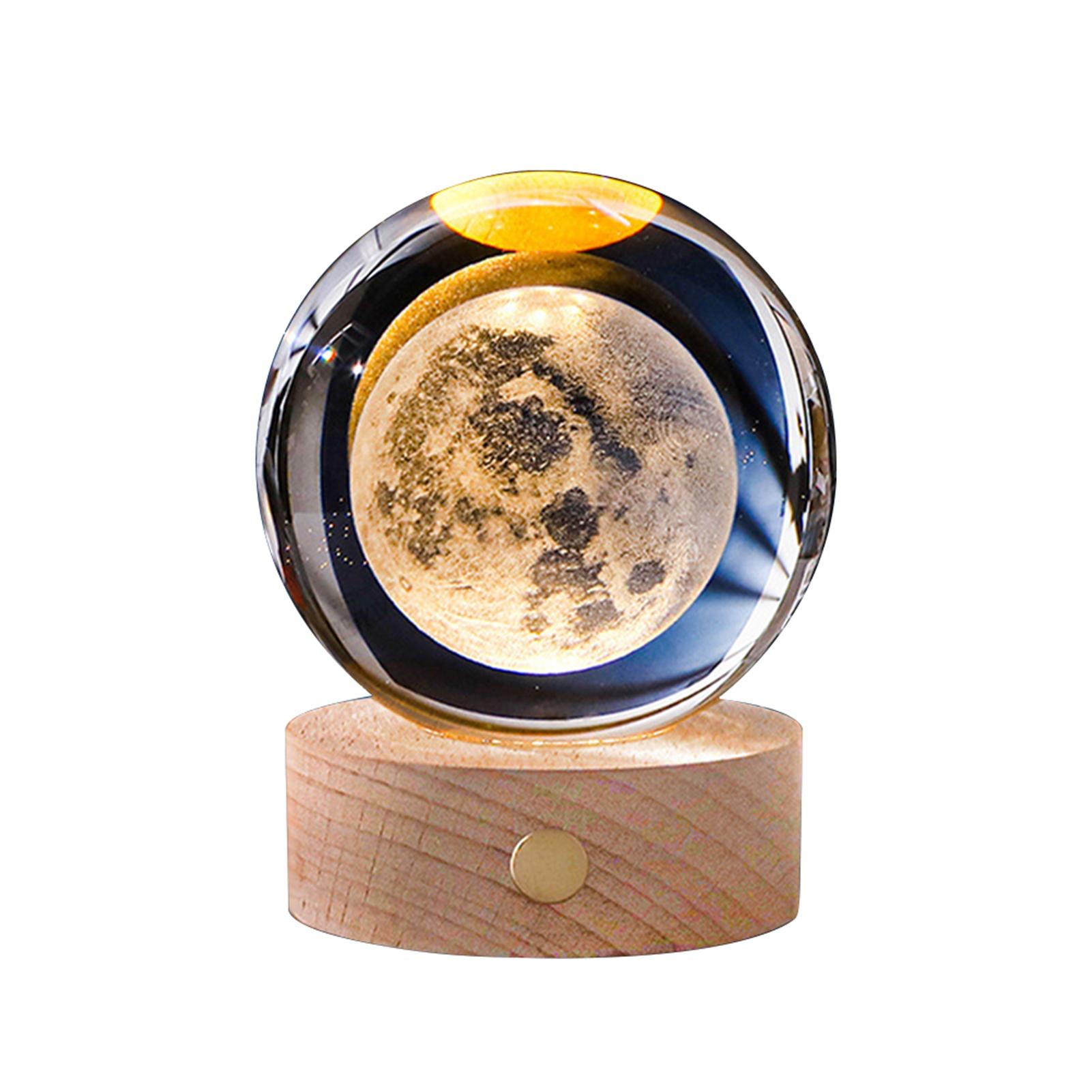 

Светодиодный 3D хрустальный шар 80 мм USB перезаряжаемый выгравированный Галактический шар стеклянный прикроватный ночник с Type 1