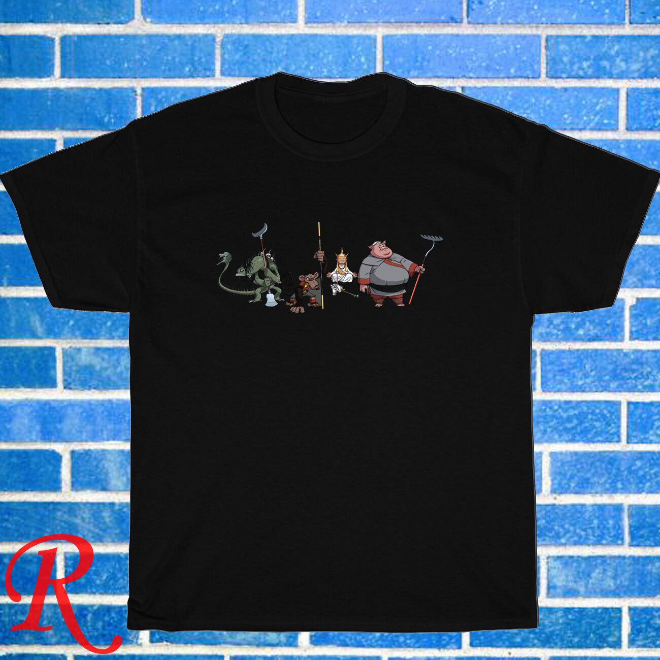 New Monkey Magic Journey Black/Grey/Navy/White Size S-5XL Unisex T-Shirt L