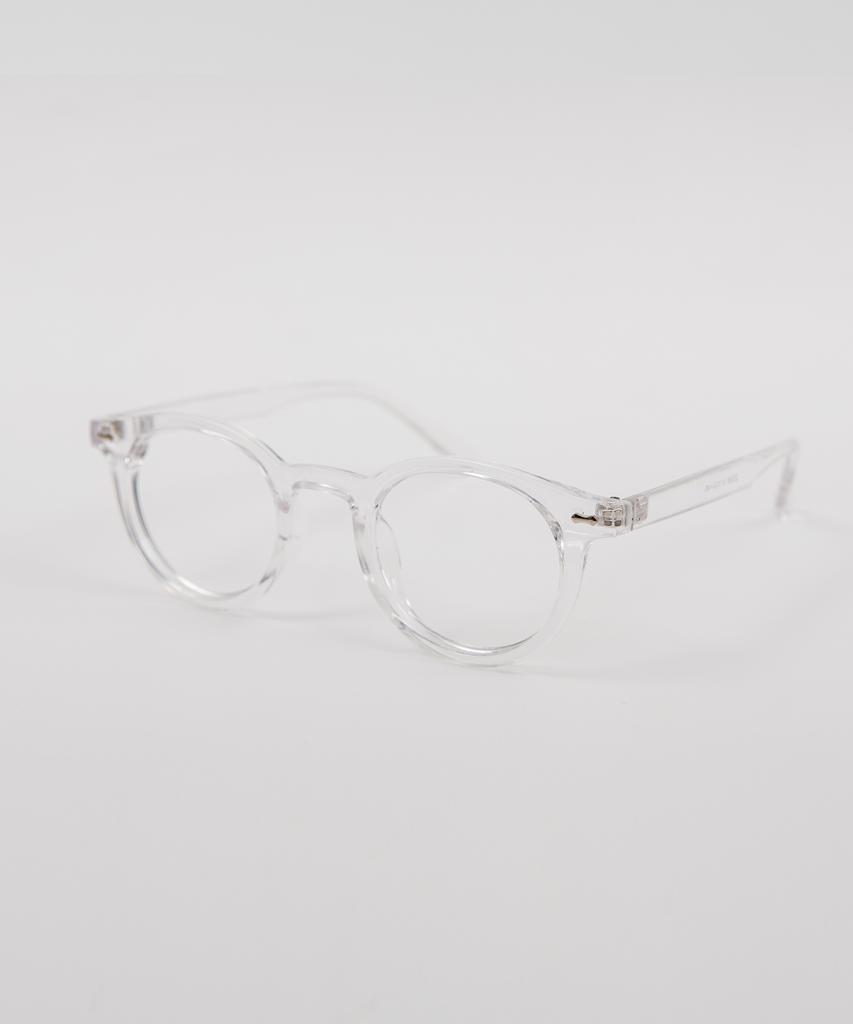 Eseubika Dion-C02 Transparent Horn-Rimmed Glasses Blue Light Blocking