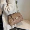 Sac à chaîne losange pour femme, grande capacité, nouvelle mode automne et hiver, sac à bandoulière messager, texture, sac de navette