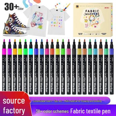 Wasserdichtes, lichtbeständiges Stoffmalstift-Set für Kinder - Kreative DIY-Kleidung und Kritzelstifte