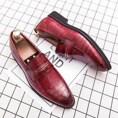 Moda 2025 Classico Motivo Coccodrillo Scarpe Basse Business Uomo Designer Abito Formale Scarpe in Pelle Mocassini Uomo Scarpe per Feste di Matrimonio