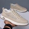 Men's board shoes 2025 summer trend new soft-soled hollow shoes men's casual versatile non-slip breathable white shoes