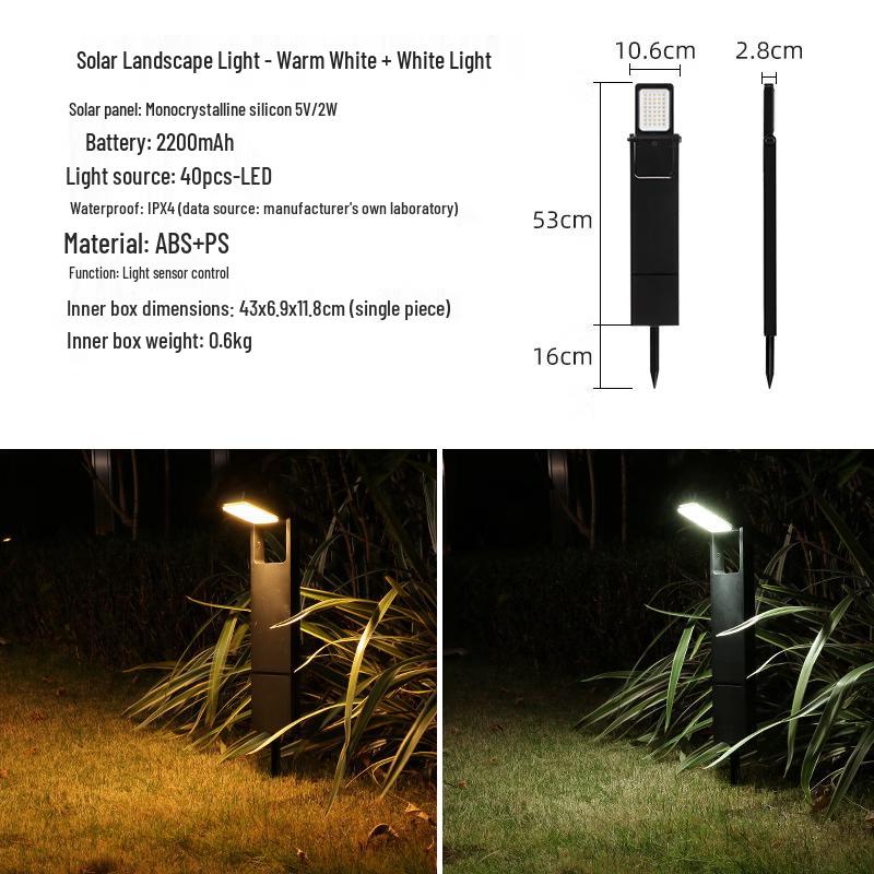 Automatic Dual Color Temperature Solar Garden Light