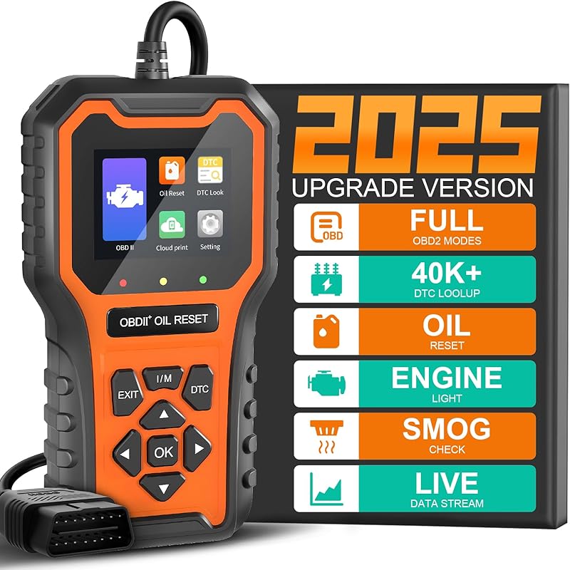 OBD2 Scanner, Professional Code Reader For Check Engine Light/Oil Light Reset, Enhanced OBDII Scan Tool, Fast And Accurate Fault Diagnostic Scan Tool