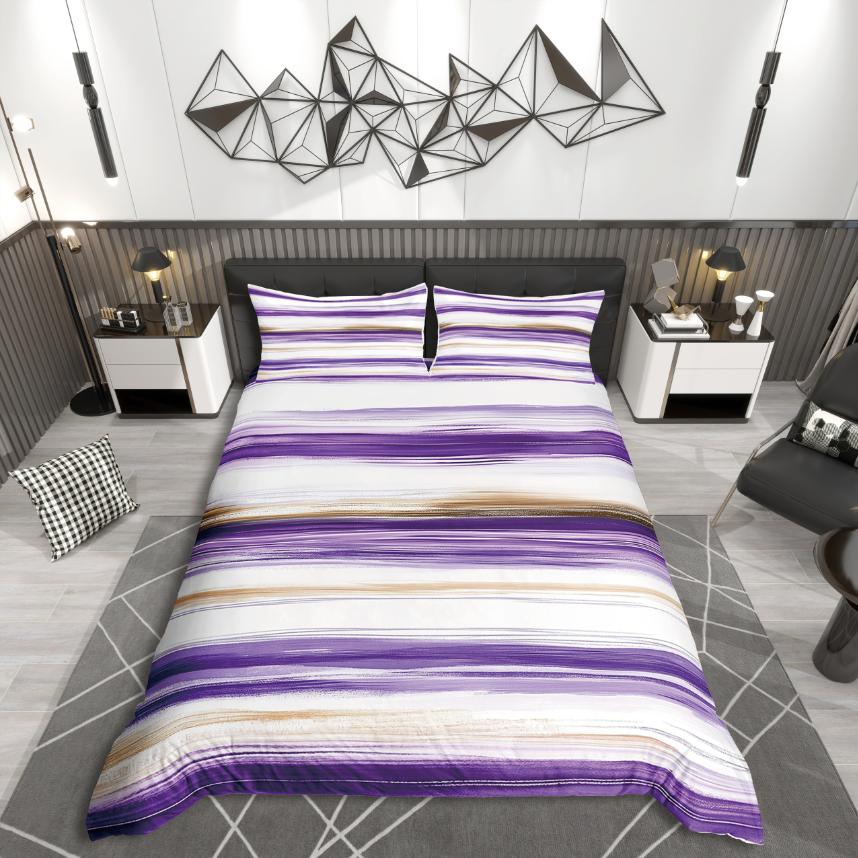 

Comforter Homewish Geometric Stripes Abstract Gradient Bedding Setminimalist Lines Comforter Set Comforter (quilt)-EU Single(135*200cm)3pcs