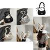 Chic Canvas Butterfly Underarm Bag In Fashionable Black Silver And White Colors For Everyday
