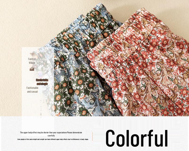 Summer 2025 Plus Size Casual Loose Printed Skirt