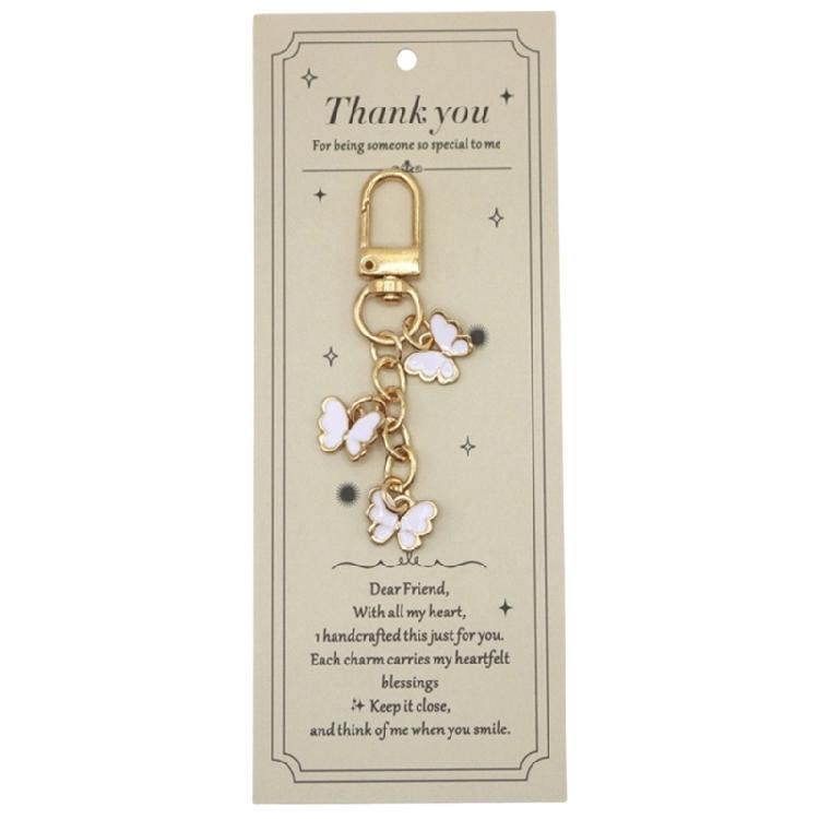 Practical Butterfly Keychain Metal Construction Secure Closure for Keys and Bag Decors Everyday Convenience and Style