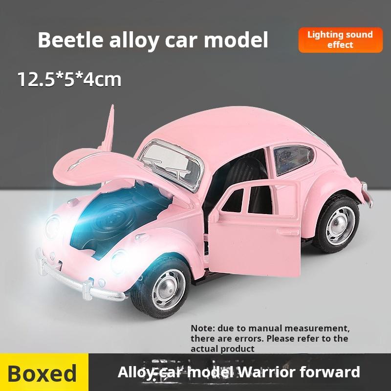 1:36 Alloy Classic Car Model Sound and Light Childrens Toy Car Ornaments Pull-Back Car Model Boy Toy Die-Cast Educational Toy