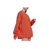 Adidas Solid Color Loose Fit Crew Neck Long Sleeve Sweatshirt Women Tops Orange-Red HR2199