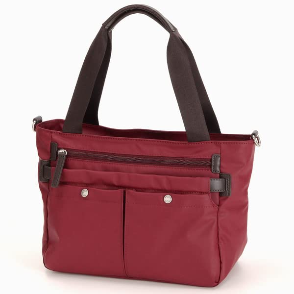 Labagagerie Monogram Square Nylon Tote B004603 Wine (58)
