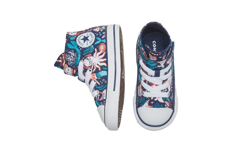 Converse Chuck Taylor All Star Underwater Party Canvas High top Toddler Shoes Blue Infant And Toddler 767203C