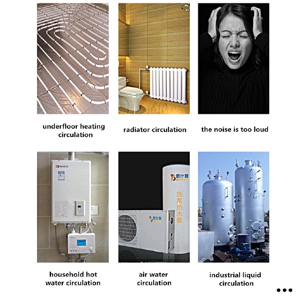 3-rychlostní oběhové čerpadlo pro ústřední topení Tiché Kotel Třída F Izolace IP42 Ochrana Litina 220V Oběhové čerpadlo teplé vody