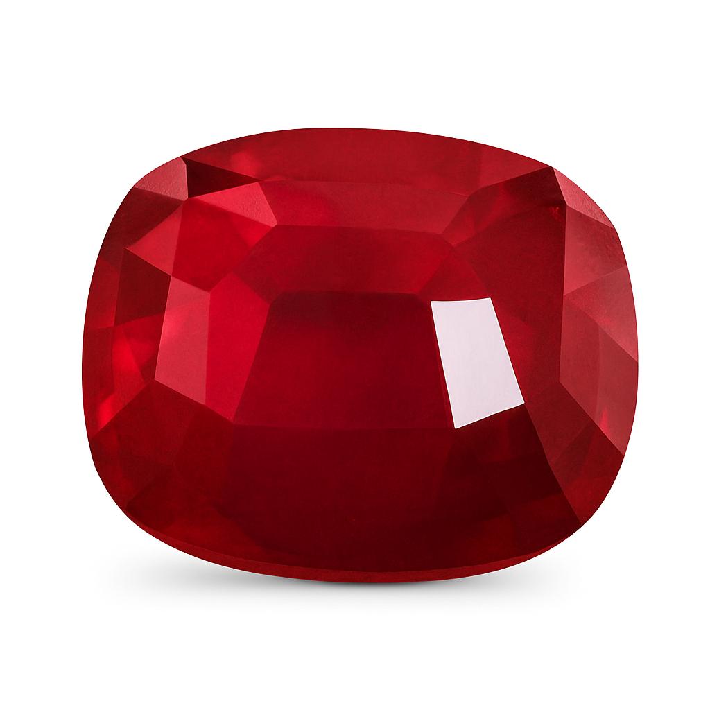 Natural Red Ruby Loose Gemstone 15 ct Flawless Cushion Cut for Jewelry Making and Gem Collections