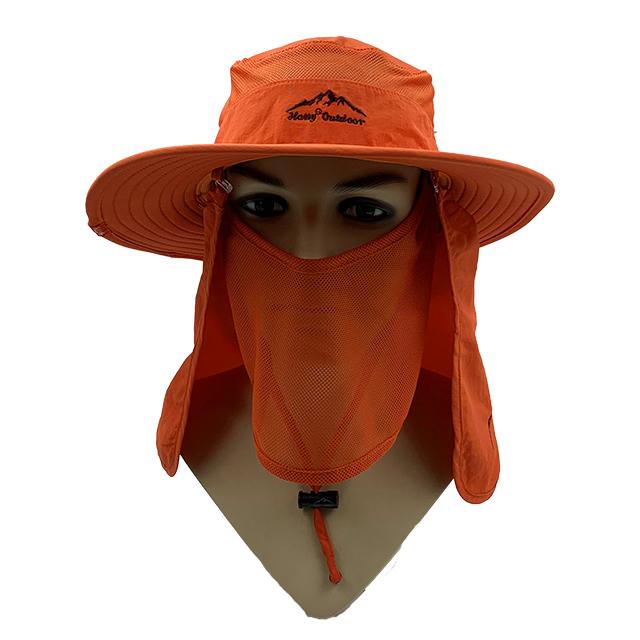 UV Protection Bucket Hat with Neck Flap for Unisex Outdoor Activities