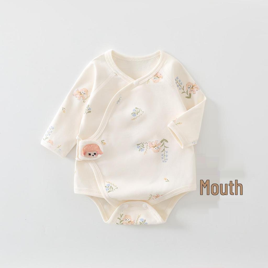 A-Class Pure Cotton Long Sleeve Newborn Romper - Boneless, Spring Wear for Babies