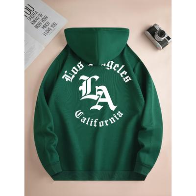 Herren neuer Mode Hoodie, lässiges tägliches Kapuzensweatshirt mit Kordelzug, monogrammiert, Kängurutasche vorne, Herrenjacke