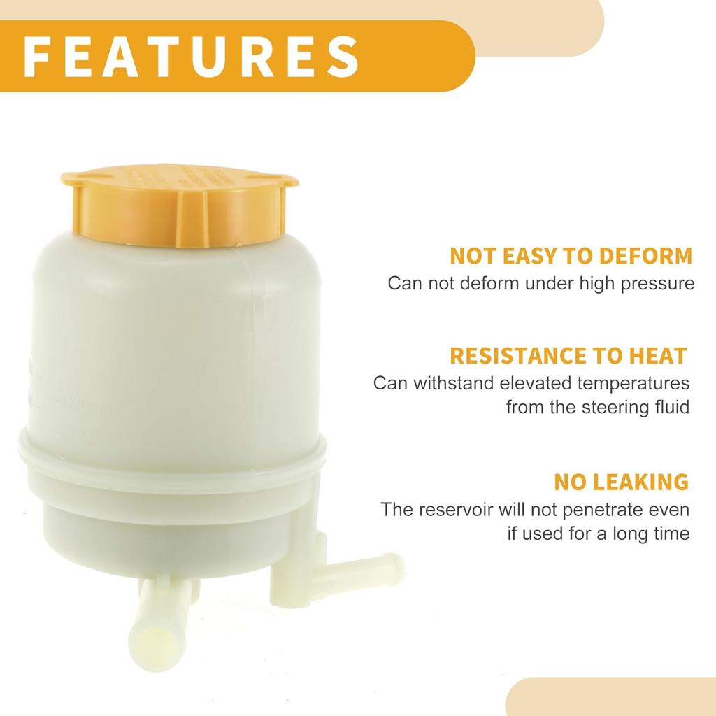 Power Steering Reservoir No.34630AE001 - Car Automotive Power Steering Tank - for Subaru Impreza 2002-2007 Plastic Beige - 1 Pc