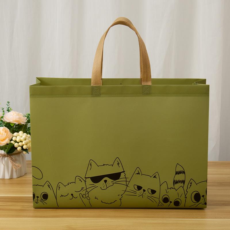 1PC Foldable Waterproof Eco Fabric Grocery Bag Non-Woven Reusable Large Capacity Garment Store