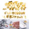 10 stücke Edelstahl Geometrische Runde Ohrring Stud Goldene Ohrringe Basis Mit Ohrring Stecker Anschlüsse Für DIY Schmuck Machen