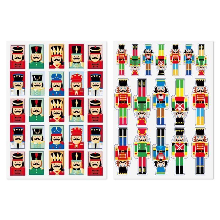 Gommettes - MegaCrea DIY - 2 planches - 42 pièces - 2,1 à 7,5 cm - Papier