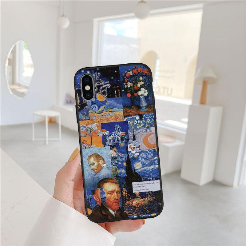 Starry Night Van Gogh Painting Phone Case for OPPO A40 A60 A80 A15 A16 A16K A12 A17 A17K A54 A54S A53 A53S A55 A56 A57 A98 F23
