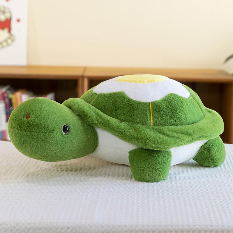 New little turtle doll plush toy cute poached egg turtle throw pillow marine animal doll birthday gift
