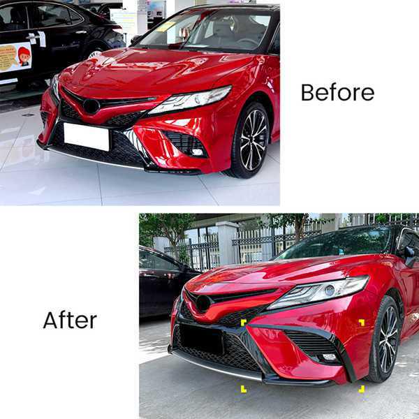 Vordere Windabweiser Aufkleber für 2018-2020 Toyota Camry 8. Generation Stoßstangen Spoiler (1 Paar)