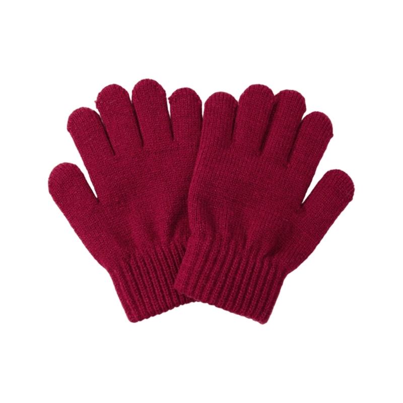 1 Paar Dehnbare Baby-Strickhandschuhe Bequemes Strickgewebe Weiche Thermische Winter-Handbekleidung Für Kinder 4+8T