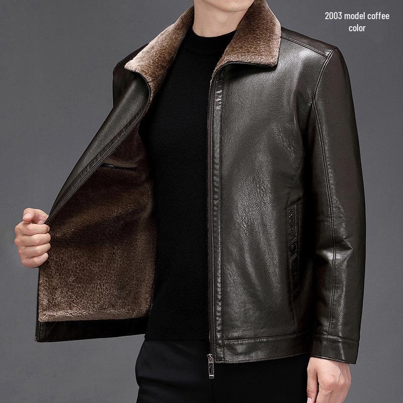 High-Quality Autumn & Winter Large Size Leather & Fur Jacket for Men