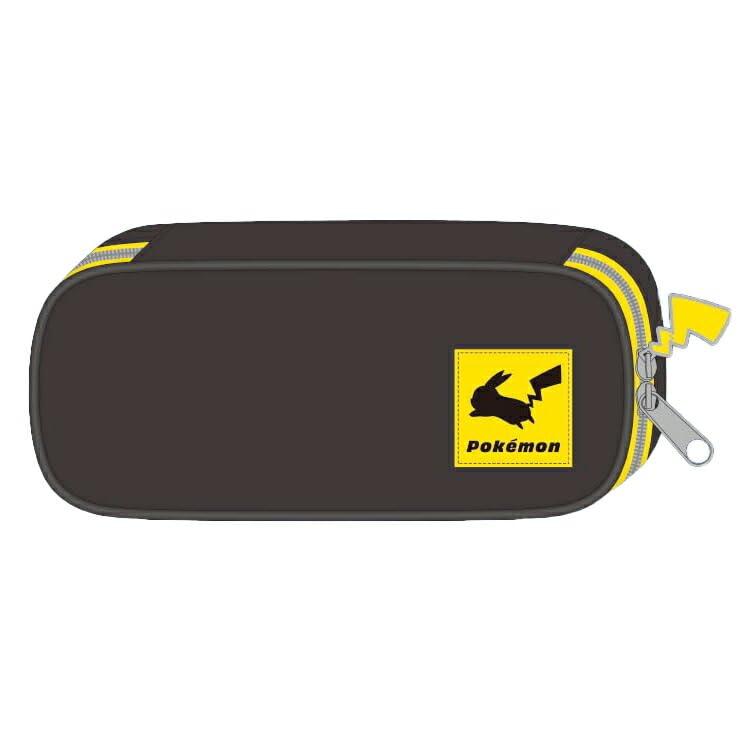 Showa Note Pencil Polyester Material with Mesh Pocket and Pencil 987729001 Pokémon Case, Holder, Black,