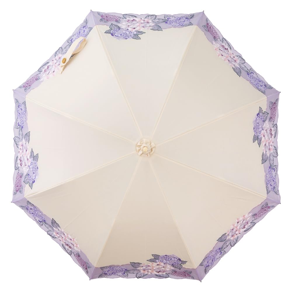 Actress Premium Hydrangea Organza Long Complete Sun Heat Heat UV Suitable for Sunny and Rainy Days [Chinoiserie Modern] Parasol, Style, Embroidery,