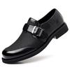 Autumn Business Men's Leather Shoes British Style Fashion Buckle Designer Shoes Male Solid Color Breathable Dress Shoe Man