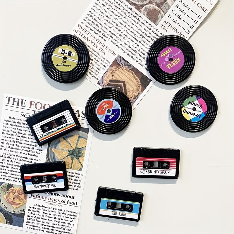 4/8pcs, Nostalgic Cassette Record Magnet Set | Decorative Magnetic Fridge Magnets, Perfect for Music Lovers, Charming Gifts.