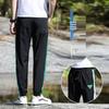 Men's White High-Elastic Nine-Point Outdoor Casual Sports Pants - Summer 2025, Non-Iron