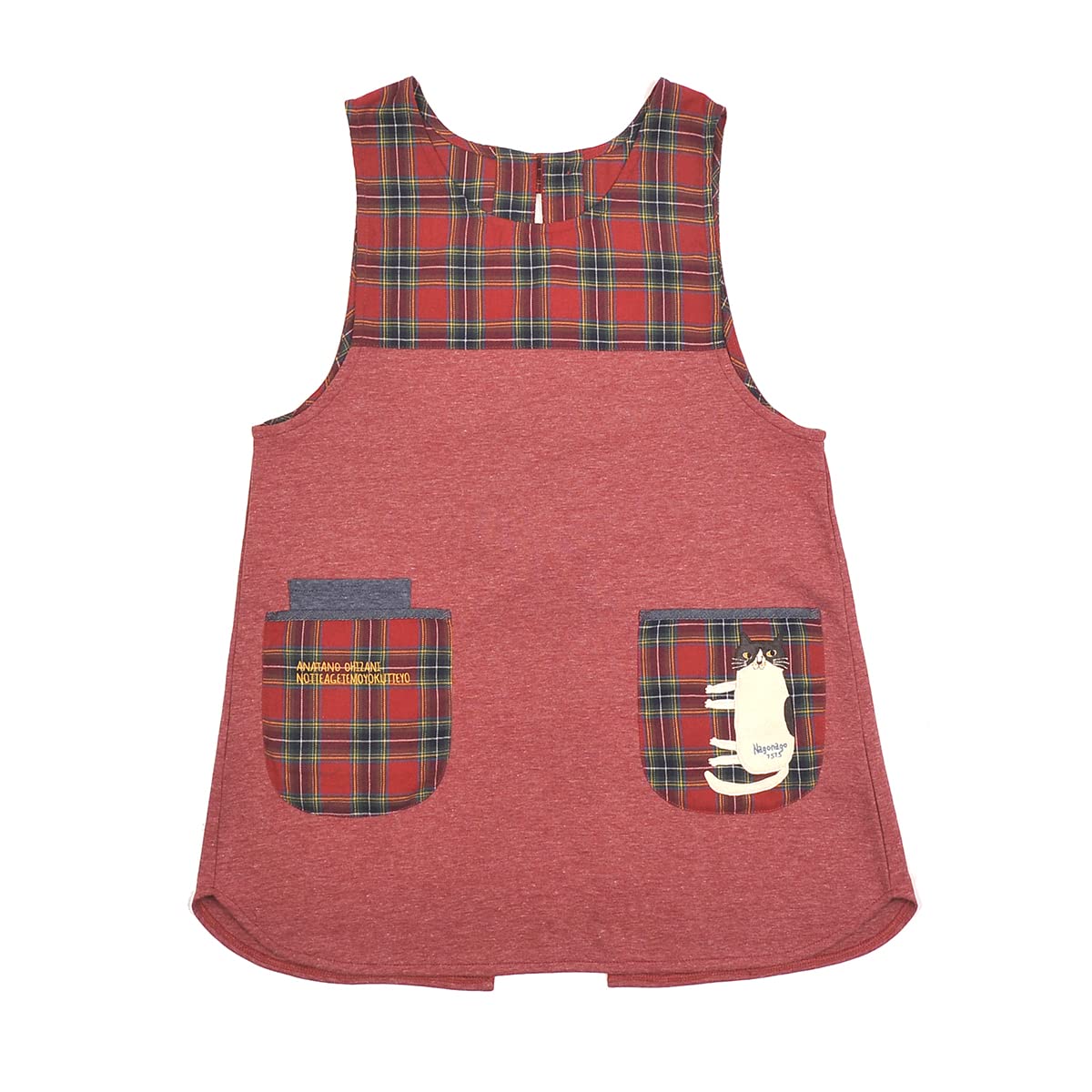 

Пунш вязаный пуговица лента открытый фартук RD Наго-Наго-сан