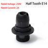 E27 E14 Lamp Bulb Holder Edison Screw Cap Socket 250V 4A/2A White/Black Half/Full Tooth Screw Led Bulb Light Base 1PCS