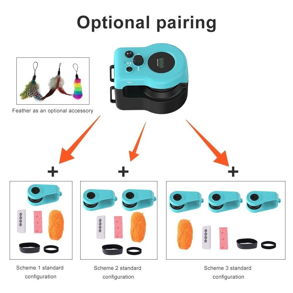Adjustable Speed Interactive Cat Mental Stimulation DIY Mouse Cat Treadmill Chase Run Exercise Cat Feather Indoor Cats