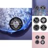 Creative Black Round Badge Unique Letter Design Punk Style Brooch Pin For Fashion Lovers