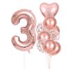 10-piece 32-inch Rose Gold Number Balloon Party Decoration Balloon Set AVE