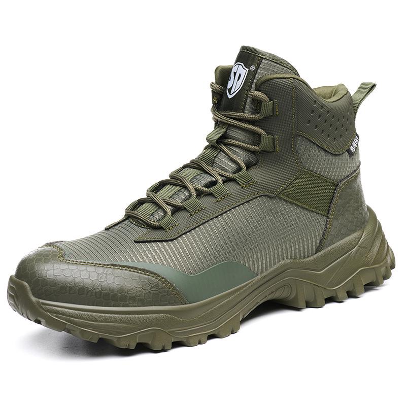 

Men s High-Top Safety Shoes: Anti-Smash, Puncture-Resistant, Breathable, Insulated, Lightweight, Non-Slip, Comfortable, Durable Sole.